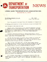 Department of Transportation News Urban Mass Transportation Administration DOT 18269
