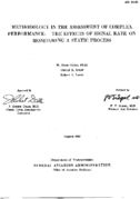 Methodology in the assessment of complex performance  the effects of signal rate on monitoring a static process