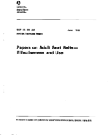 Papers on adult seat belts  effectiveness and use