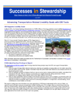Successes in Stewardship  Advancing TransportationRelated Livability Goals with GIS Tools