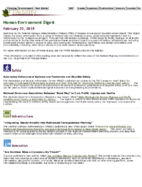 Human Environment Digest February 22 2018