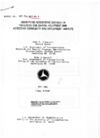 Identifying Automotive Changes in Facilities and Capital Equipment and Assessing Community and Employment Impacts