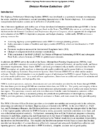 FHWAs Highway Performance Monitoring System HPMS Division Review Guidelines  2017