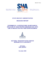 Experimental investigations on mechanical behavior of unsaturated subgrade soil with lime stabilization and fiber reinforcement  final report
