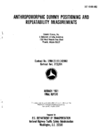 Anthropomorphic Dummy Positioning and Repeatability Measurements