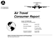 Air Travel Consumer Report October 2000