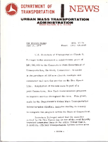 Department of Transportation News Urban Mass Transportation Administration UMTA 9774