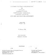 A Human Factors  Bibliography on Display Communication Controller Workload Aircrew Activity and ManMachine Relationships
