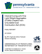 Internal Curing with Fine Light Weight Aggregates FLWA Created from Unsuitable Coal Combustion Ash CCA