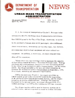 Department of Transportation News Urban Mass Transportation Administration UMTA 5474