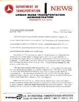Department of Transportation News Urban Mass Transportation Administration UMTA 7217