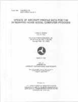 Update of aircraft profile data for the Integrated Noise Model computer program vol 3  appendix B aircraft performance coefficients