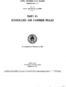 Part 61 Scheduled Air Carrier Rules As Amended To February 1944