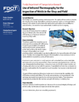 Use of Infrared Thermography for the Inspection of Welds in the Shop and Field Summary