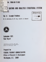 Bridge Rating and Analysis Structural System BRASS Vol II Example Problems