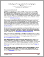 Air Quality and Transportation Conformity Highlights April 2011