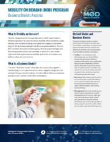 Mobility on Demand MOD Program Business Models Analysis