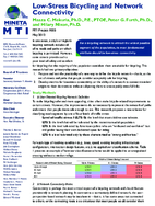 Lowstress bicycling and network connectivity  research brief