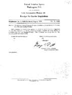 CAM 44 Supplement No 1  Operation Of Certain Transport Category Airplanes In Cargo Services And SR411B