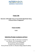 Detection of Multiple Flaws in Concrete Bridge Decks Using Ultrasonic Wave Propagation