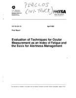 Evaluation of techniques for ocular measurement as an index of fatigue and as the basis for alertness management