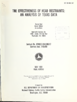 The effectiveness of head restraints  an analysis of Texas data