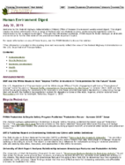 Human Environment Digest July 30 2015