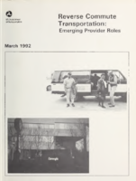 Reverse Commute Transportation Emerging Provider Roles