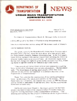 Department of Transportation News Urban Mass Transportation Administration UTMA 7315