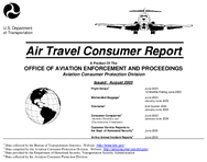 Air Travel Consumer Report August 2005