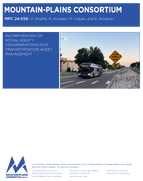 Incorporation of Social Equity Considerations into Transportation Asset Management