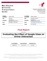 Evaluating the Effect of Google Glass on Driver Distraction