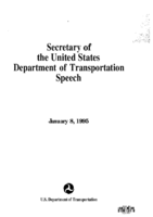 Secretary Of The United States Department Of Transportation Speech To Transportation Research Board