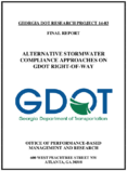 Alternative Stormwater Compliance Approaches on GDOT RightofWay