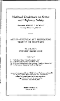 Act IV  Uniform Act Regulating Traffic on Highways October 24 1930
