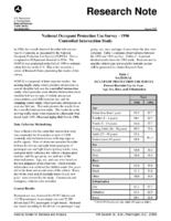 National occupant protection use survey 1996  controlled intersection study