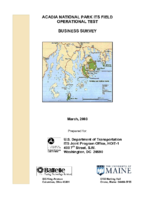 Acadia National Park ITS Field Operational Test Business Survey