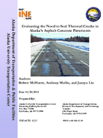 Evaluating the need to seal thermal cracks in Alaskas asphalt concrete pavements  summary
