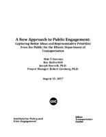 A new approach to public engagement  capturing better ideas and representative priorities from the public for the Illinois Department of Transportation