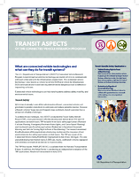 Transit aspects of the connected vehicle research program