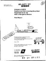 Analysis of USCG replacement sternloading buoy boat requirements for the aids to navigation mission  final report