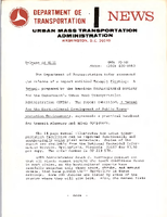 Department of Transportation News Urban Mass Transportation Administration UMTA 73101