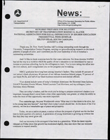 Secretary of Transportation Rodney Slater Speeches August 1998