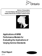 Applications of WRM Performance Models for Evaluating the Implications of Varying Service Standards