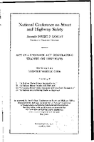 Act IV  Uniform Act Regulating Traffic on Highways April 22 1930