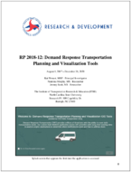 Demand Response Transportation Planning and Visualization Tools