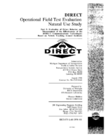 DIRECT Operational Field Test Evaluation Natural Use Study Part 3 Evaluation of Driver Behavior and Measurement of Effectiveness of DIRECT Communications Technologies Based on Vehicle Tracking around Incidents