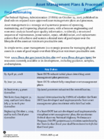 Asset Management Plans  Processes Fact Sheet
