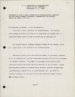 Statement of Alan S Boyd Secretary of Transportation Prepared for the Senate Commerce Committee Subcommittee on Aviation