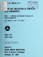 Design and Construction of Compacted Shale Embankments Vol 2 Evaluation and Remedial Treatment of Compacted Shale Embankments